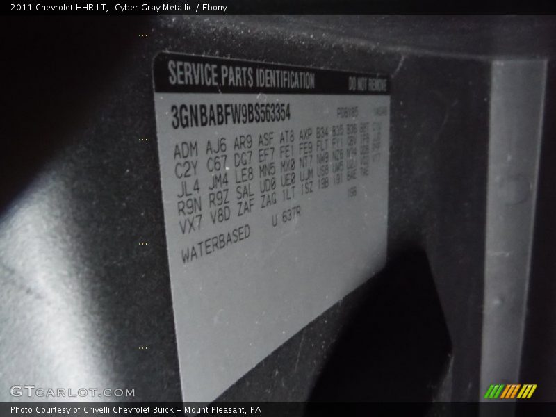 Cyber Gray Metallic / Ebony 2011 Chevrolet HHR LT