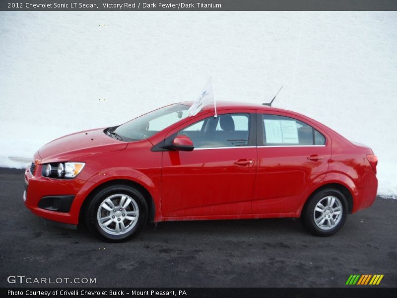 Victory Red / Dark Pewter/Dark Titanium 2012 Chevrolet Sonic LT Sedan