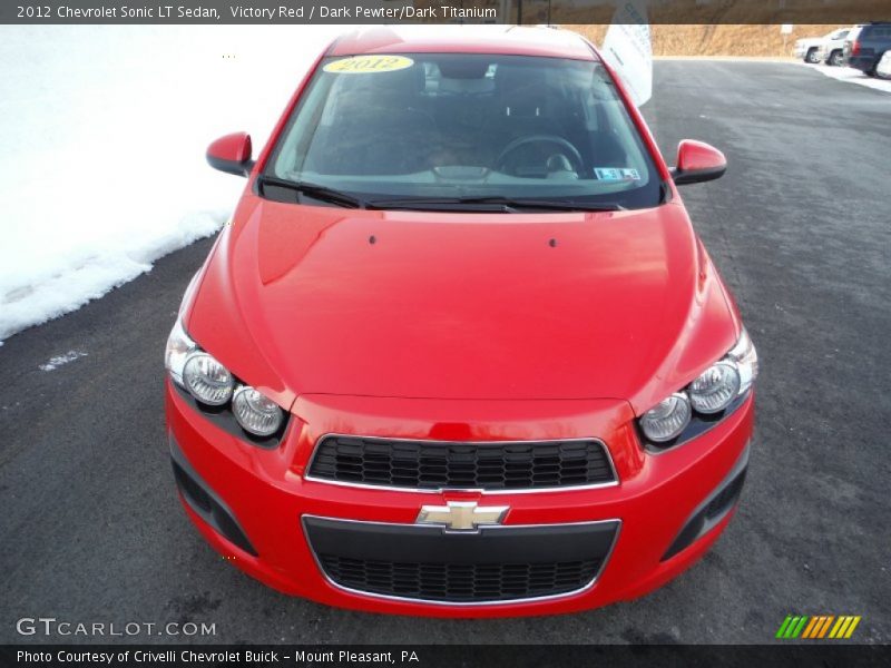Victory Red / Dark Pewter/Dark Titanium 2012 Chevrolet Sonic LT Sedan