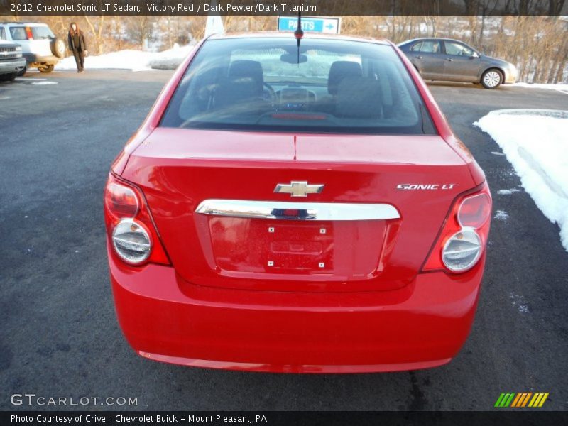 Victory Red / Dark Pewter/Dark Titanium 2012 Chevrolet Sonic LT Sedan