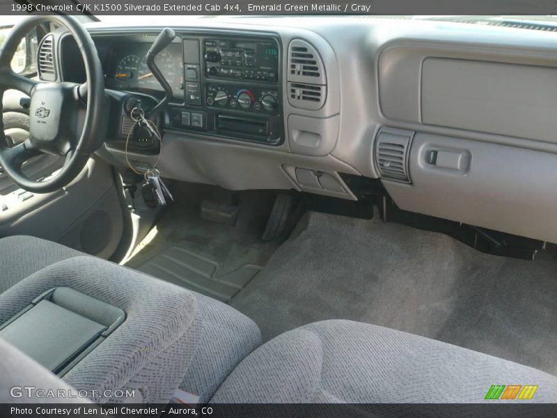 Emerald Green Metallic / Gray 1998 Chevrolet C/K K1500 Silverado Extended Cab 4x4