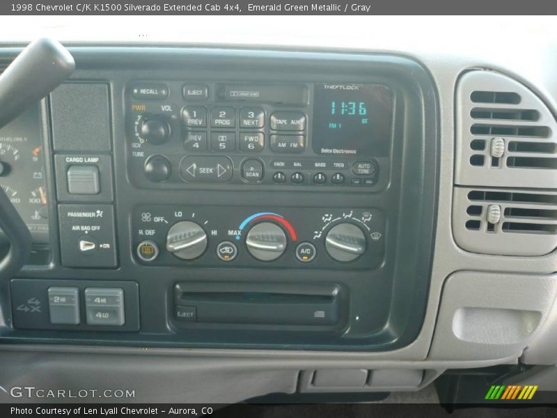 Emerald Green Metallic / Gray 1998 Chevrolet C/K K1500 Silverado Extended Cab 4x4