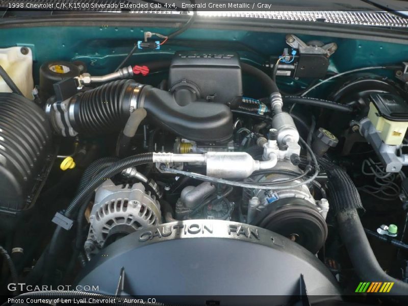 Emerald Green Metallic / Gray 1998 Chevrolet C/K K1500 Silverado Extended Cab 4x4