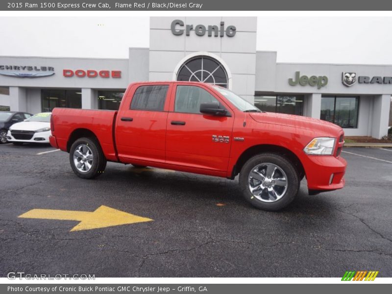 Flame Red / Black/Diesel Gray 2015 Ram 1500 Express Crew Cab