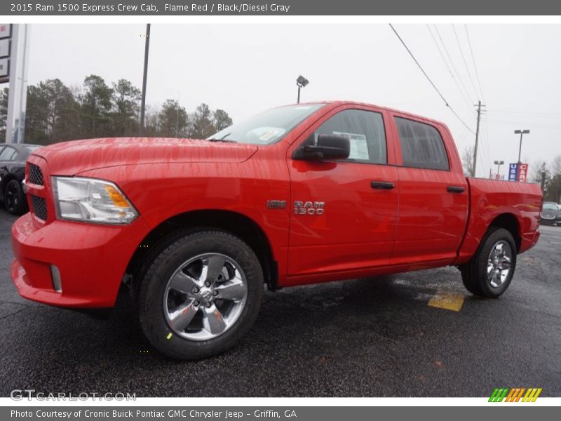 Flame Red / Black/Diesel Gray 2015 Ram 1500 Express Crew Cab