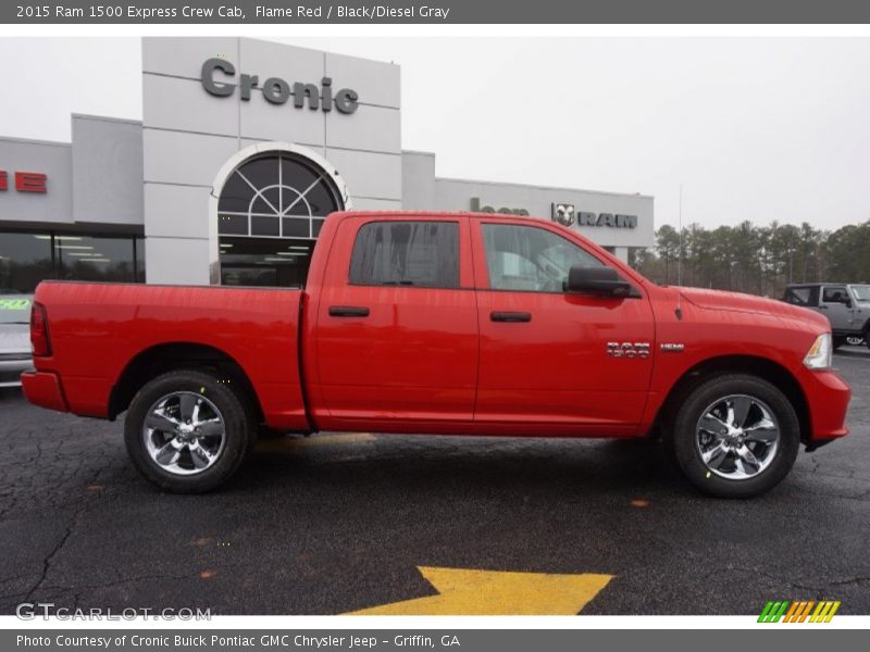 Flame Red / Black/Diesel Gray 2015 Ram 1500 Express Crew Cab