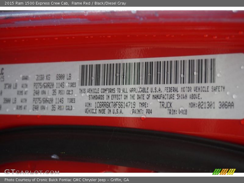 Flame Red / Black/Diesel Gray 2015 Ram 1500 Express Crew Cab