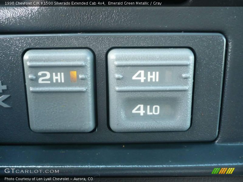 Emerald Green Metallic / Gray 1998 Chevrolet C/K K1500 Silverado Extended Cab 4x4