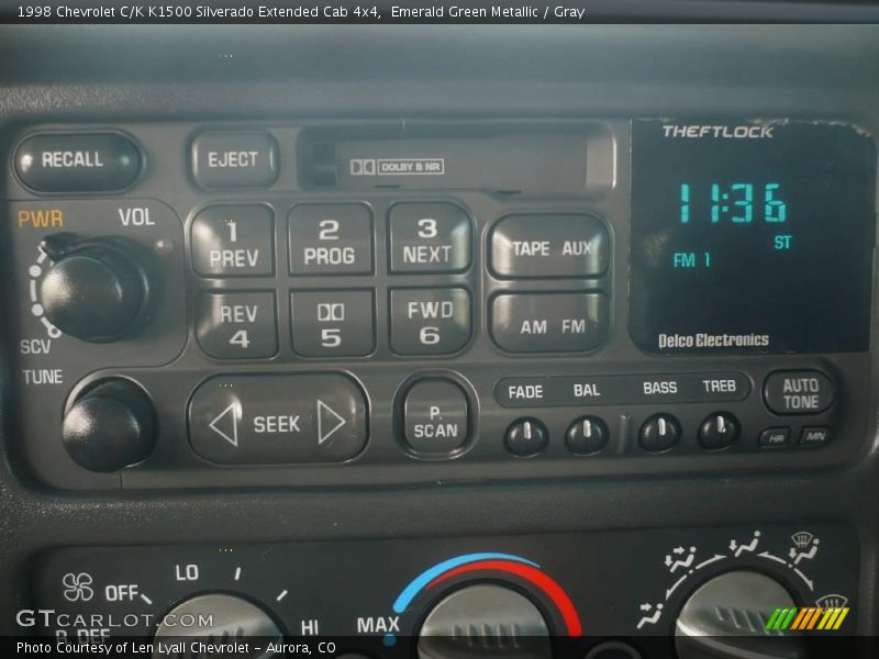 Emerald Green Metallic / Gray 1998 Chevrolet C/K K1500 Silverado Extended Cab 4x4