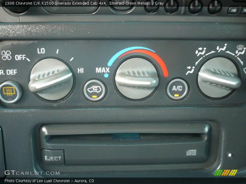 Emerald Green Metallic / Gray 1998 Chevrolet C/K K1500 Silverado Extended Cab 4x4