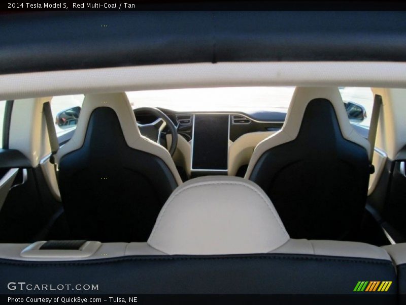 Red Multi-Coat / Tan 2014 Tesla Model S
