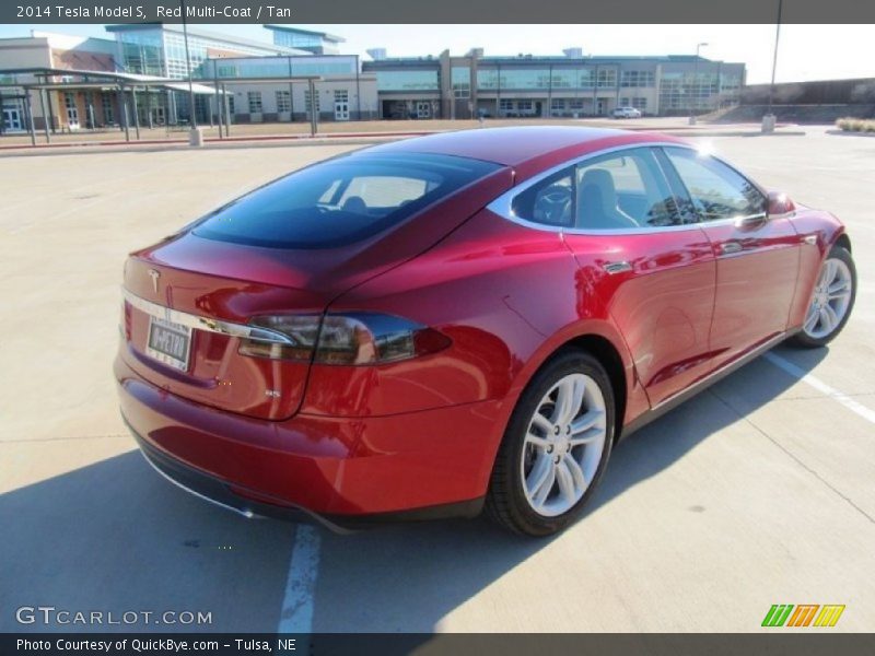 Red Multi-Coat / Tan 2014 Tesla Model S