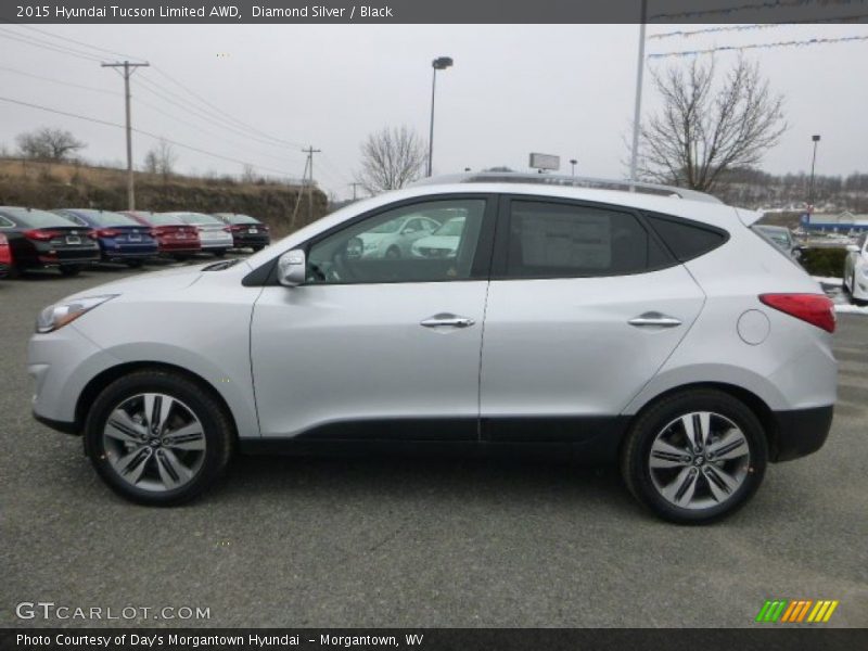 Diamond Silver / Black 2015 Hyundai Tucson Limited AWD