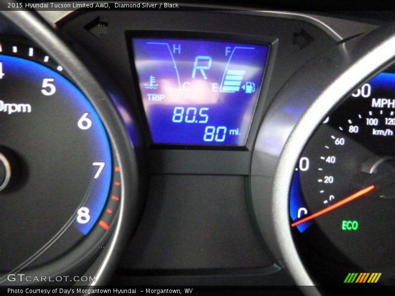 Diamond Silver / Black 2015 Hyundai Tucson Limited AWD