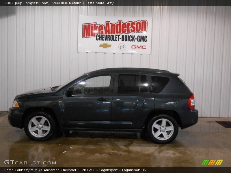 Steel Blue Metallic / Pastel Slate Gray 2007 Jeep Compass Sport