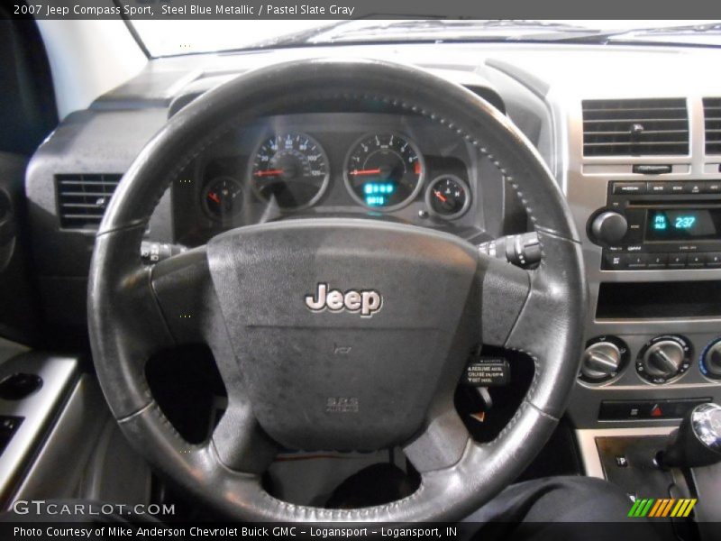 Steel Blue Metallic / Pastel Slate Gray 2007 Jeep Compass Sport