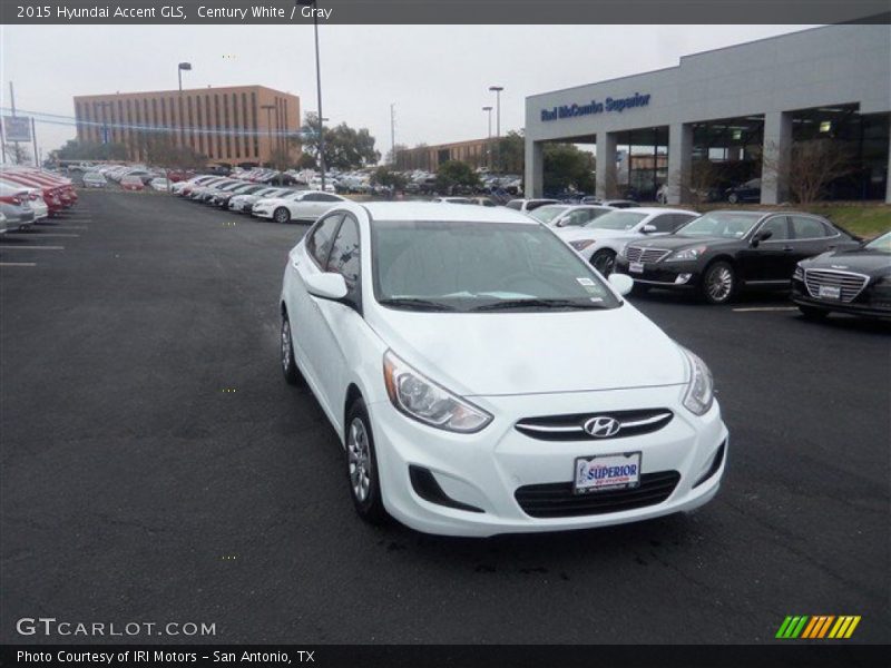 Century White / Gray 2015 Hyundai Accent GLS
