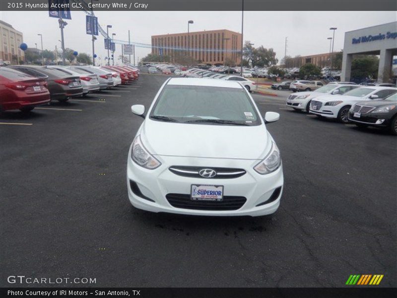 Century White / Gray 2015 Hyundai Accent GLS
