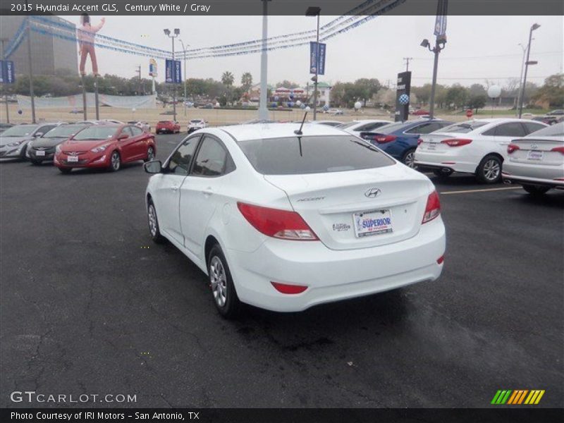 Century White / Gray 2015 Hyundai Accent GLS