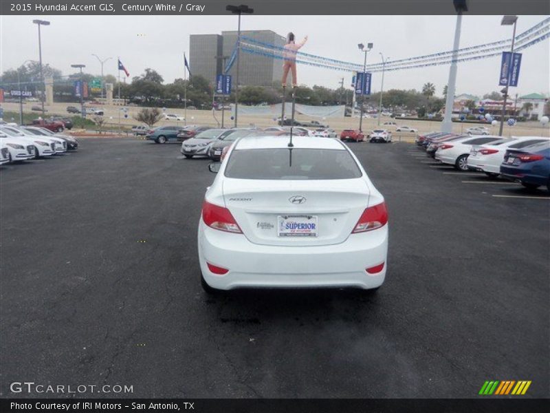 Century White / Gray 2015 Hyundai Accent GLS