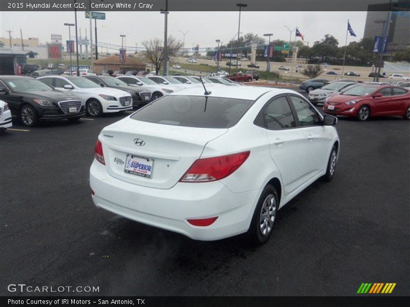 Century White / Gray 2015 Hyundai Accent GLS