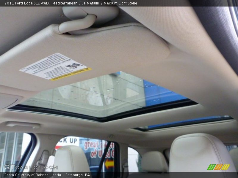 Mediterranean Blue Metallic / Medium Light Stone 2011 Ford Edge SEL AWD