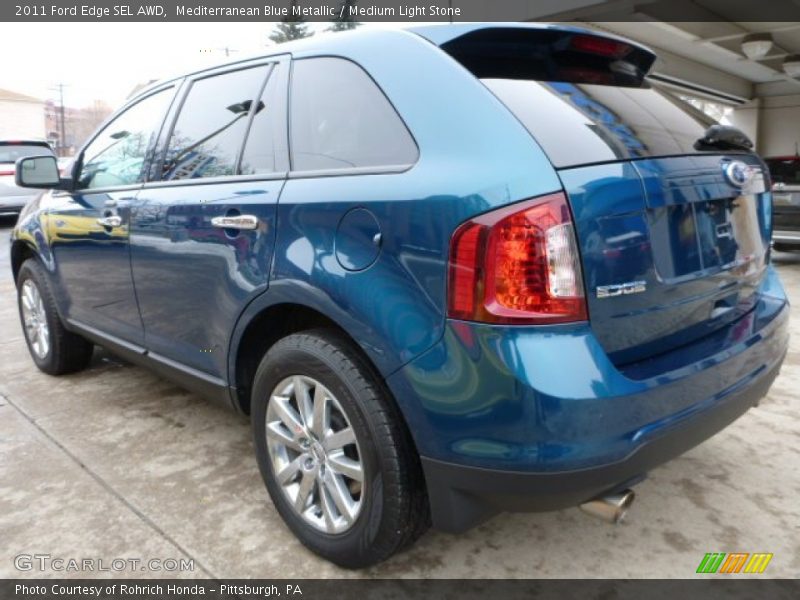 Mediterranean Blue Metallic / Medium Light Stone 2011 Ford Edge SEL AWD