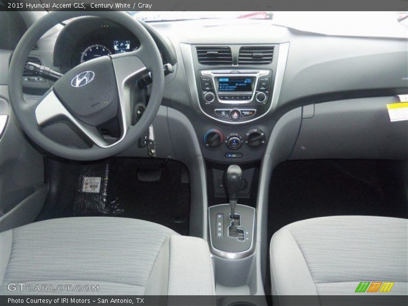 Century White / Gray 2015 Hyundai Accent GLS