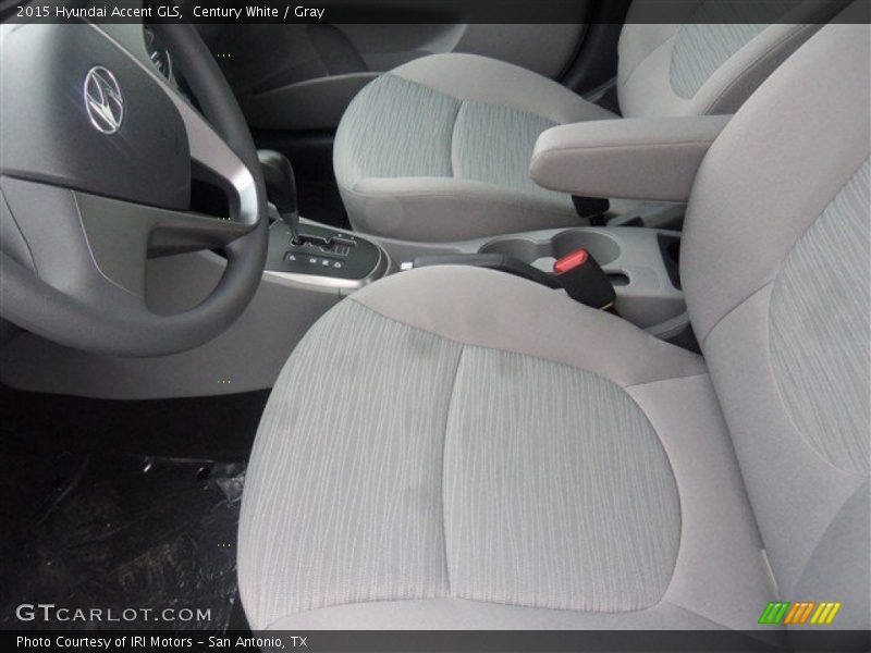 Century White / Gray 2015 Hyundai Accent GLS