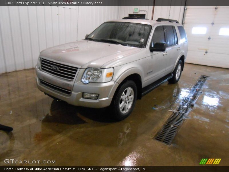 Silver Birch Metallic / Black/Stone 2007 Ford Explorer XLT