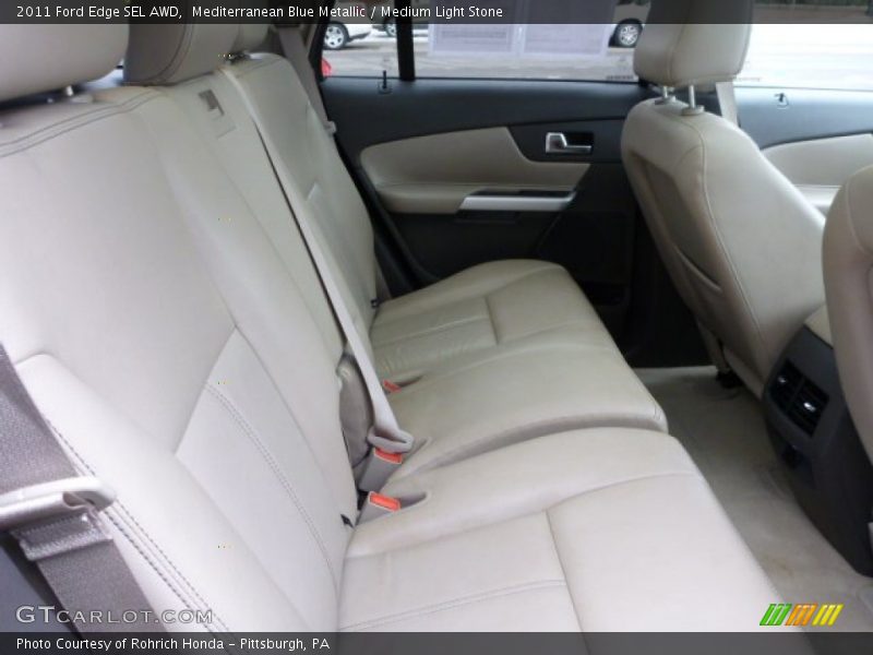 Mediterranean Blue Metallic / Medium Light Stone 2011 Ford Edge SEL AWD