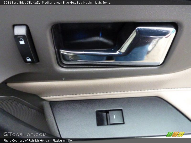 Mediterranean Blue Metallic / Medium Light Stone 2011 Ford Edge SEL AWD