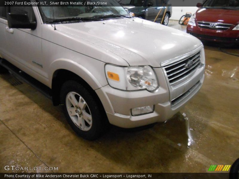Silver Birch Metallic / Black/Stone 2007 Ford Explorer XLT