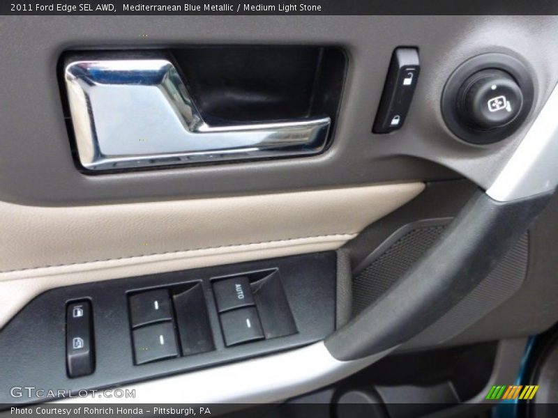 Mediterranean Blue Metallic / Medium Light Stone 2011 Ford Edge SEL AWD