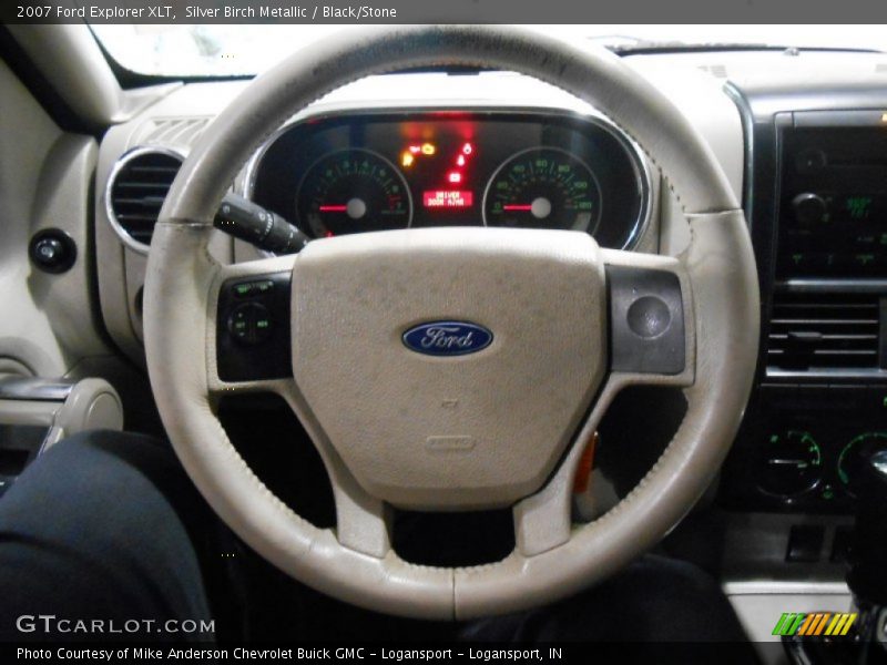Silver Birch Metallic / Black/Stone 2007 Ford Explorer XLT