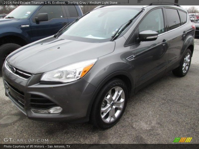 Sterling Gray / Medium Light Stone 2014 Ford Escape Titanium 1.6L EcoBoost