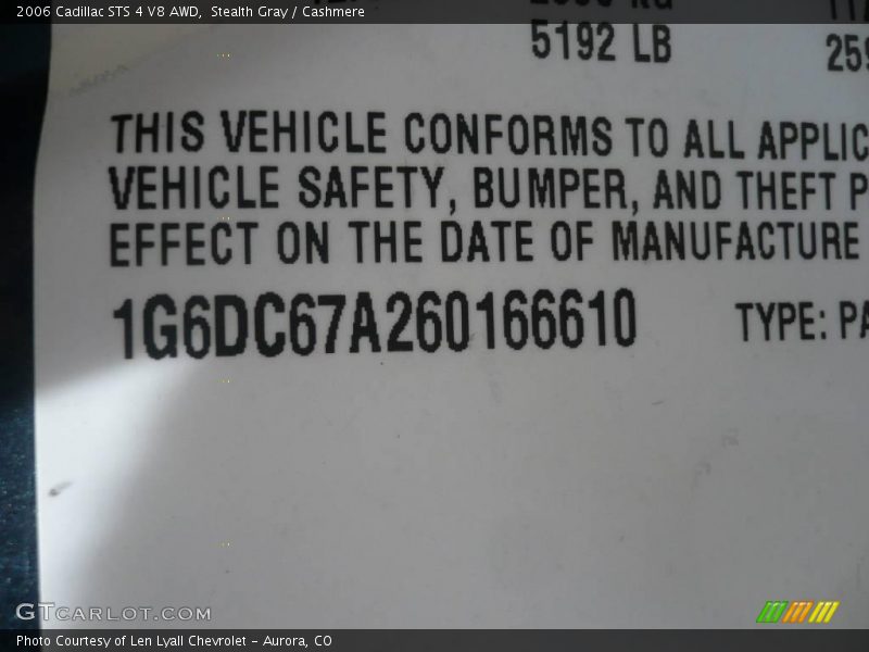Stealth Gray / Cashmere 2006 Cadillac STS 4 V8 AWD