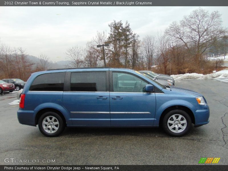 Sapphire Crystal Metallic / Black/Light Graystone 2012 Chrysler Town & Country Touring