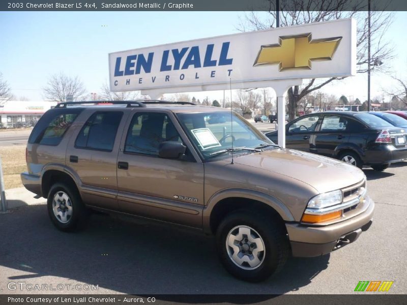 Sandalwood Metallic / Graphite 2003 Chevrolet Blazer LS 4x4
