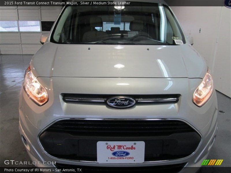 Silver / Medium Stone Leather 2015 Ford Transit Connect Titanium Wagon