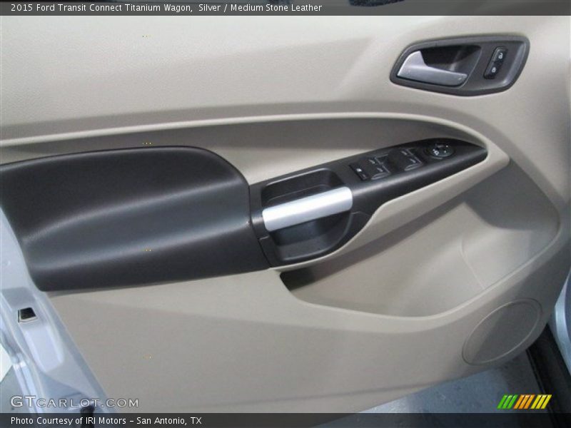 Silver / Medium Stone Leather 2015 Ford Transit Connect Titanium Wagon