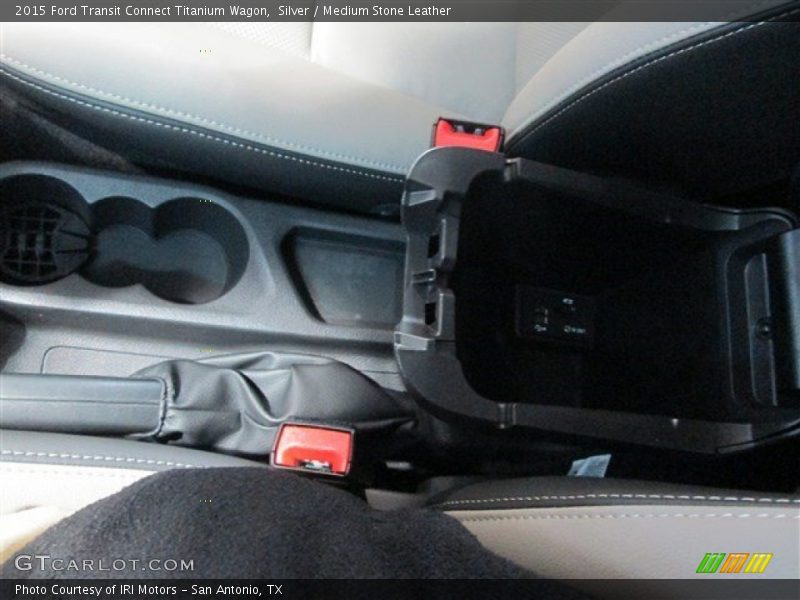 Silver / Medium Stone Leather 2015 Ford Transit Connect Titanium Wagon