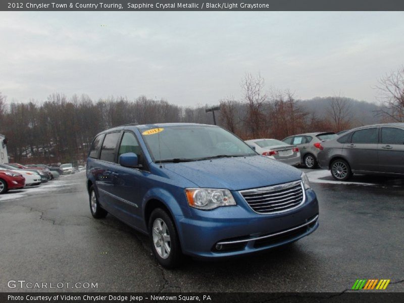 Sapphire Crystal Metallic / Black/Light Graystone 2012 Chrysler Town & Country Touring