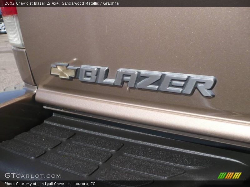 Sandalwood Metallic / Graphite 2003 Chevrolet Blazer LS 4x4