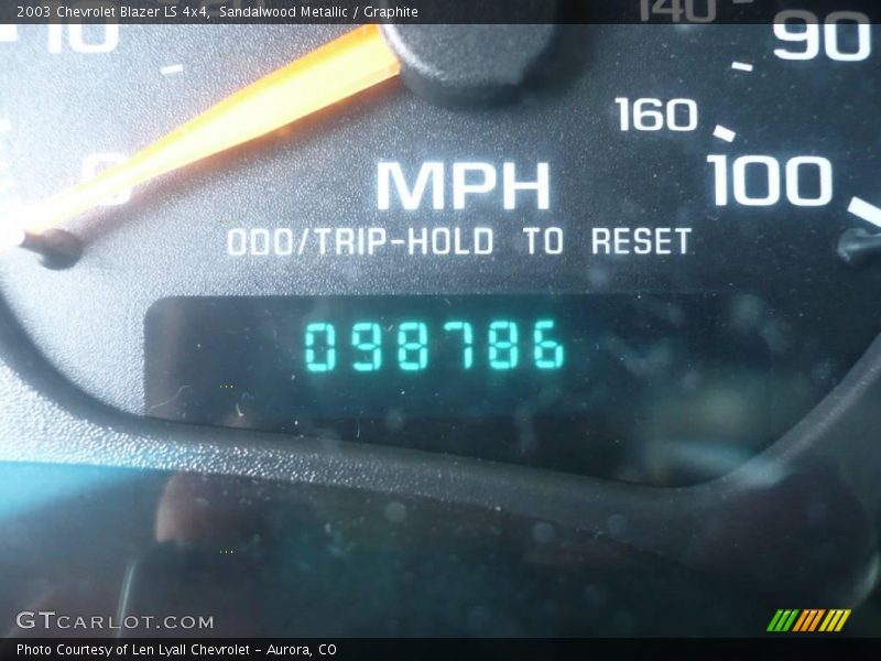 Sandalwood Metallic / Graphite 2003 Chevrolet Blazer LS 4x4