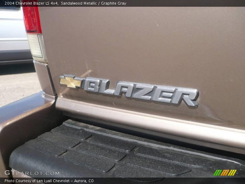 Sandalwood Metallic / Graphite Gray 2004 Chevrolet Blazer LS 4x4