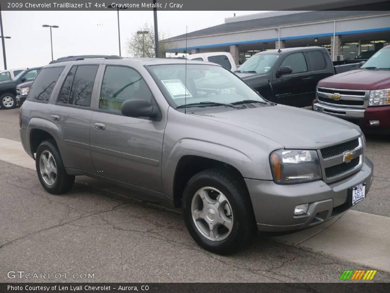 Graystone Metallic / Gray 2009 Chevrolet TrailBlazer LT 4x4