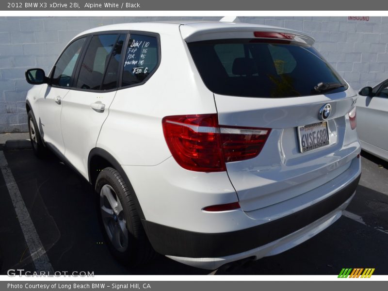 Alpine White / Black 2012 BMW X3 xDrive 28i