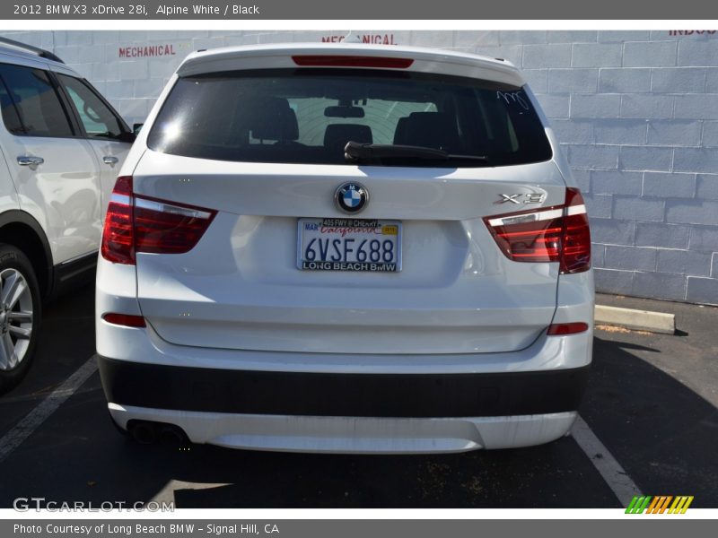 Alpine White / Black 2012 BMW X3 xDrive 28i