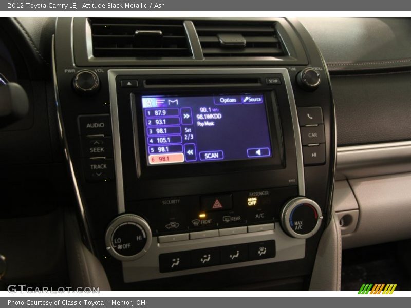 Attitude Black Metallic / Ash 2012 Toyota Camry LE
